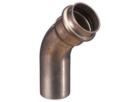 >B< Press Stainless Steel Elbow Plain End 45 Degree x 28mm