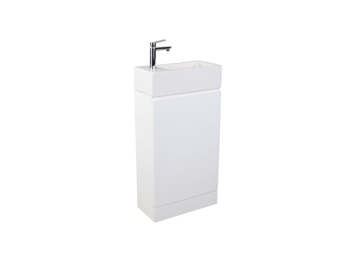 Posh Solus Powder Room Floor Cabinet Only White