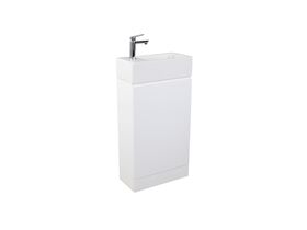 Posh Solus Powder Room Floor Cabinet Only White
