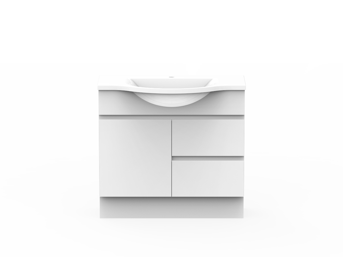 Posh Domaine Plus 900mm Floor Mount Vanity Unit SemiRecessed Centre