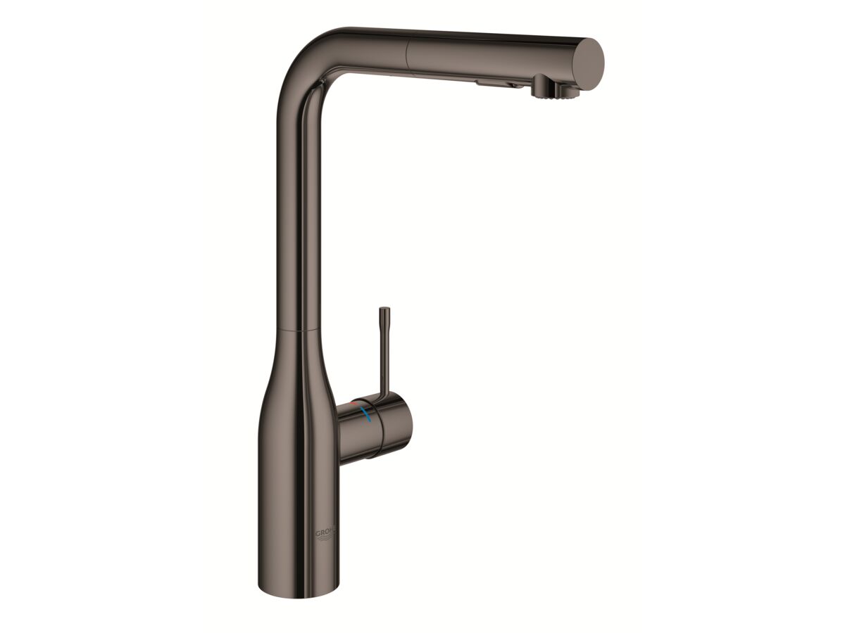 GROHE Essence New Pull Out Sink Mixer Tap with Dual Spray Hard Graphite (6 Star) from Reece