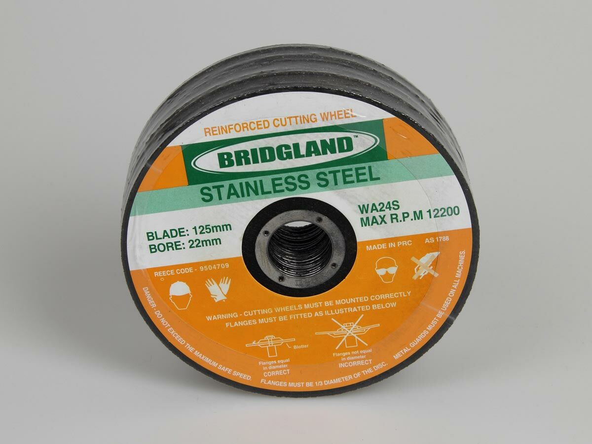 Bridgland Stainless Steel Cutting Disc 125mm x 1mm x 22mm