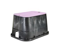 14" x 19" x 12" Black Purple Valve Box