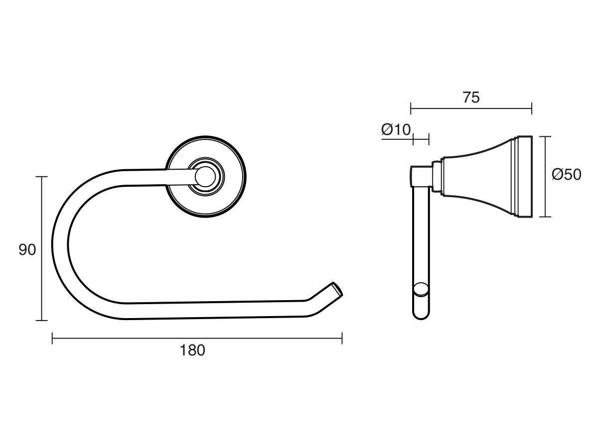 Kado Era Toilet Roll Holder Chrome from Reece
