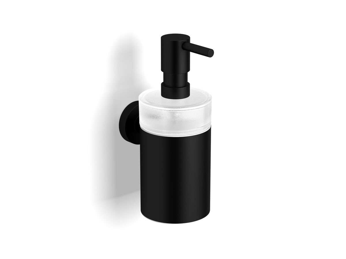 Milli Axon MK2 Wall Mount Soap Dispenser Glass/Matte Black from Reece