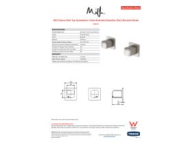 Specification Sheet - Milli Glance Wall Top Assemblies 15mm Extended Spindles (Pair) Brushed Nickel
