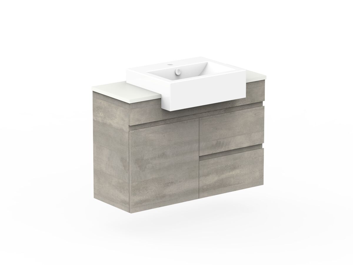 Posh Domaine Semi Recessed Vanity Unit