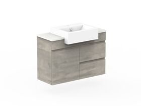 Posh Domaine Semi Recessed Vanity Unit