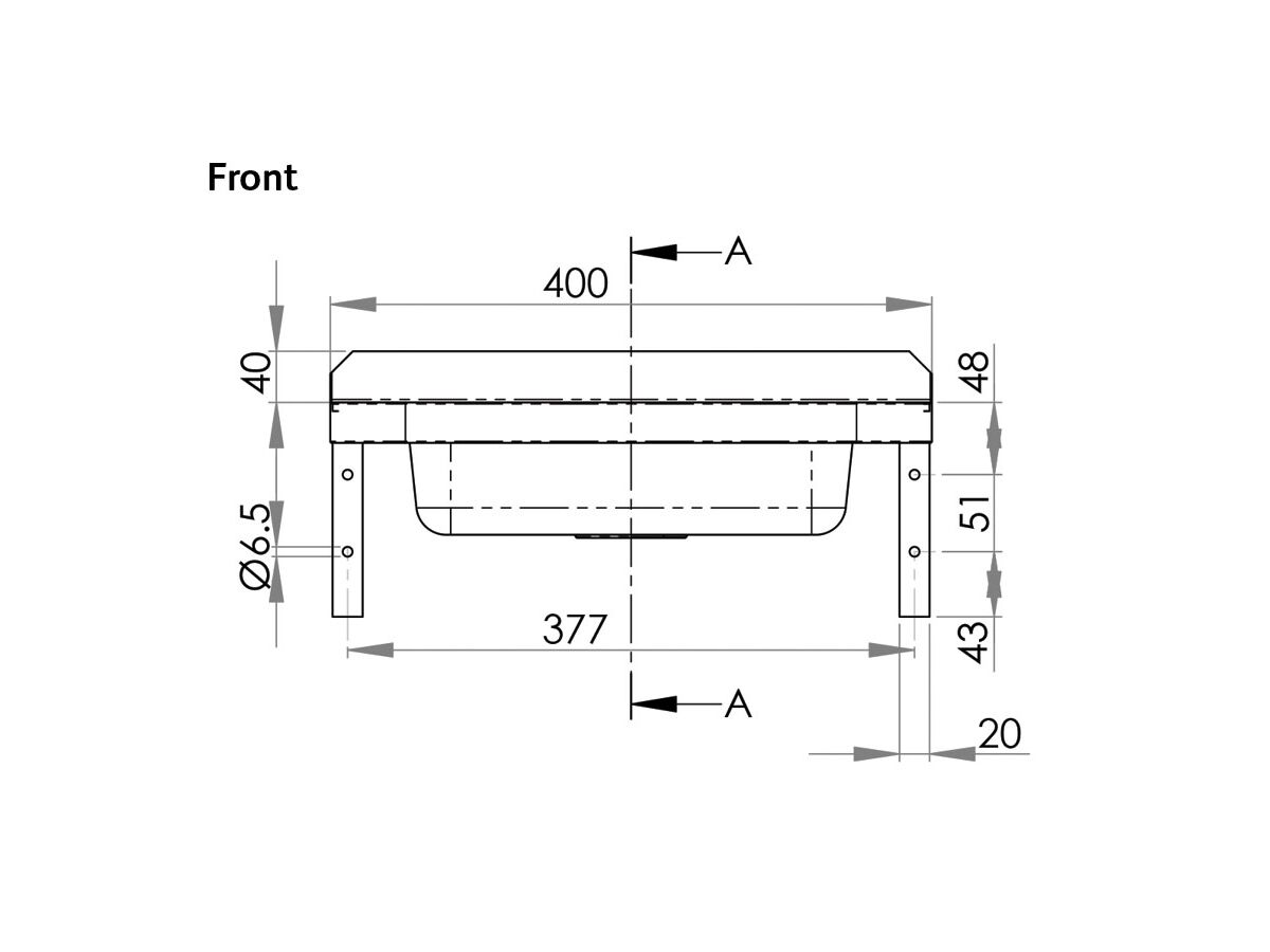 Compact Stainless Steel Hand Basin With Brackets