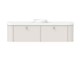 Kado Era 50mm Durasein Statement Top Double Curve All Drawer 1800mm Wall Hung Vanity with Center Basin