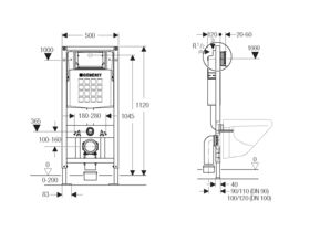 Geberit Sigma Wall Hung Cistern 120 Touchless