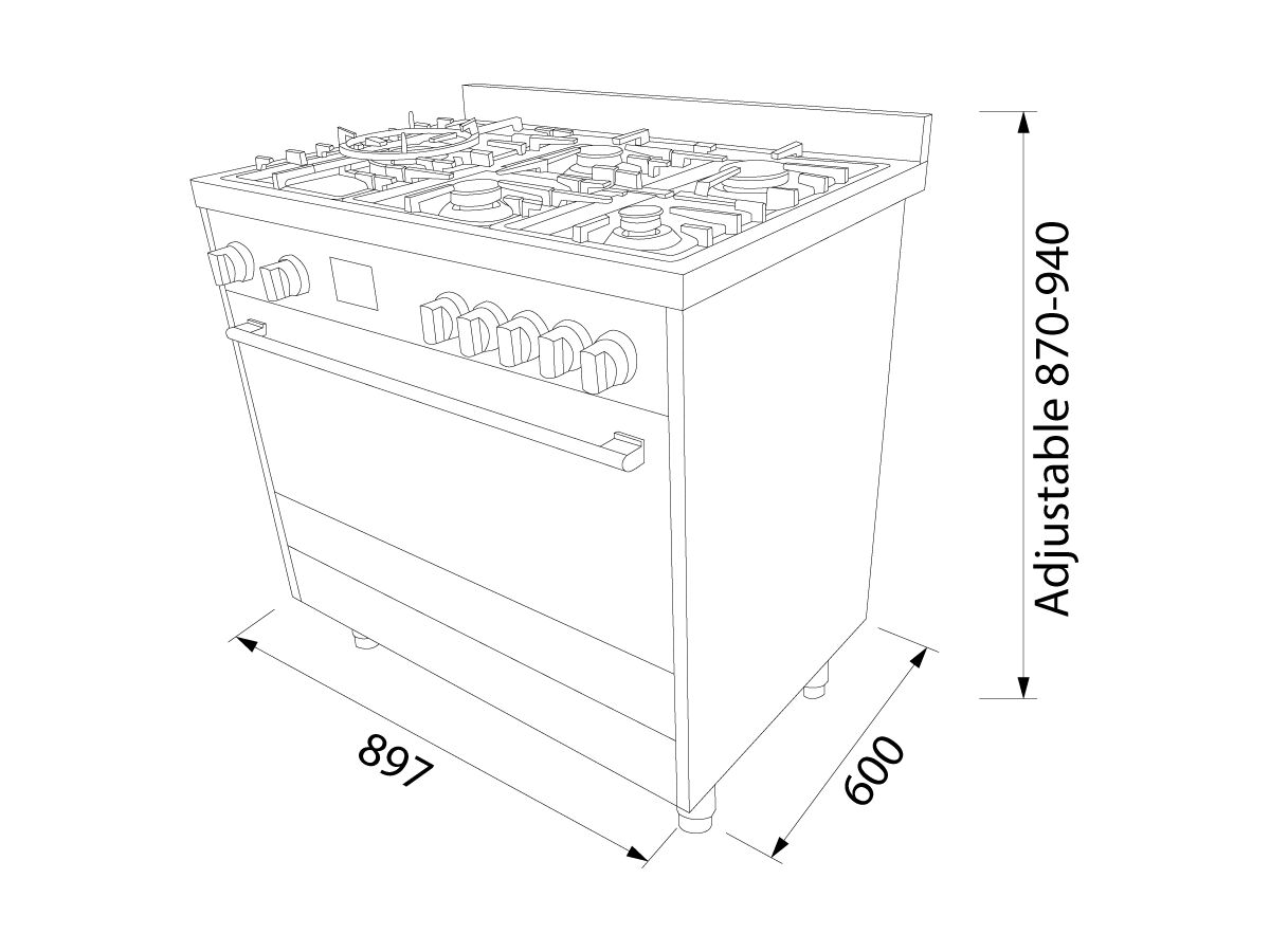 Franke Designer 90cm Upright Freestanding Gas/ Electric Cooker