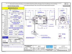 Technical Drawing - Fasco Fan Motor 240V 1500W 809455XVB-B13S