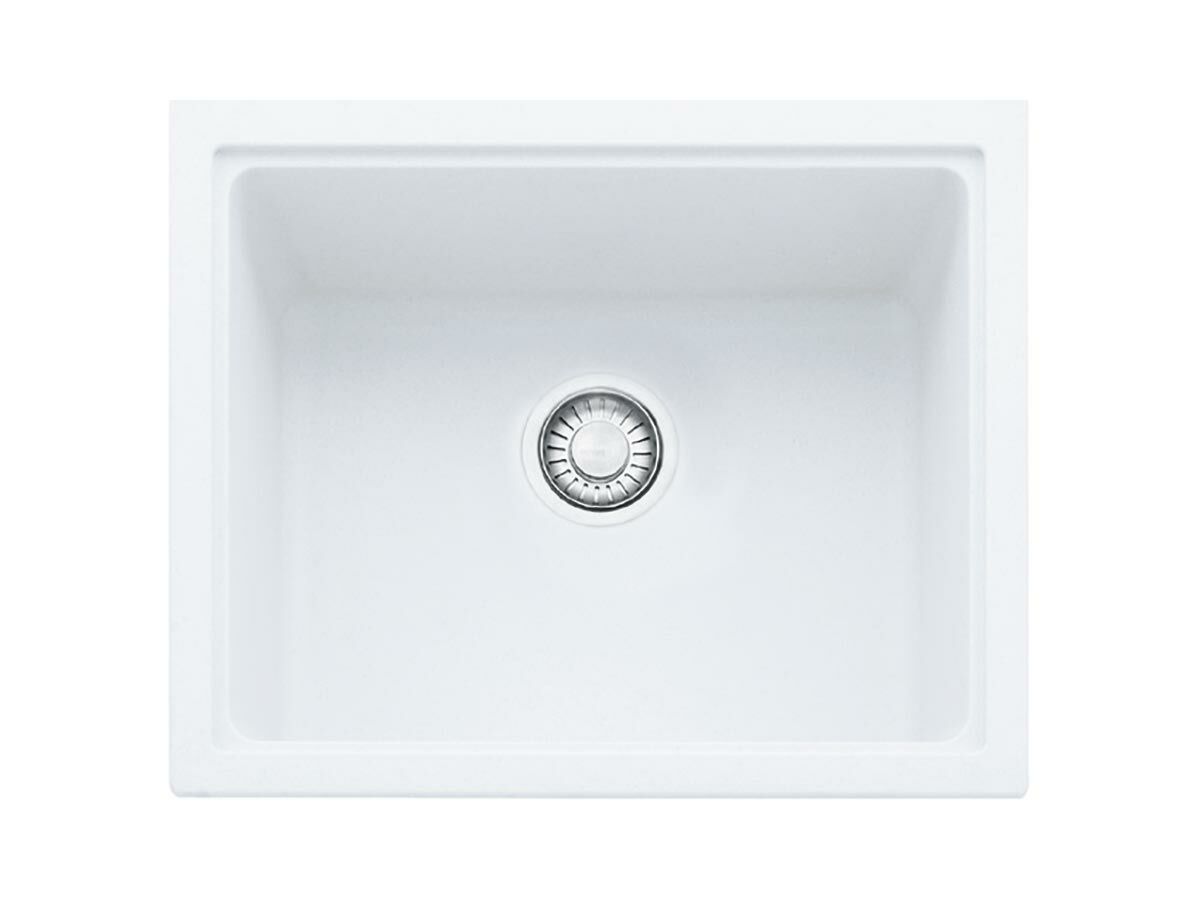 Franke Impact Granite IMG110-50 Single Bowl Undermount Sink Only Polar White