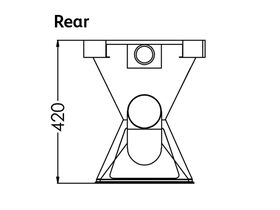 3Monkeez Pedestal Pan P Trap Stainless Steel (3 Star)