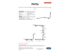 Specification Sheet - Mizu Drift 1110 x 1030 x 600 x 90 Degree Accessible Grab Rail Modular Left Hand Brushed Gunmetal