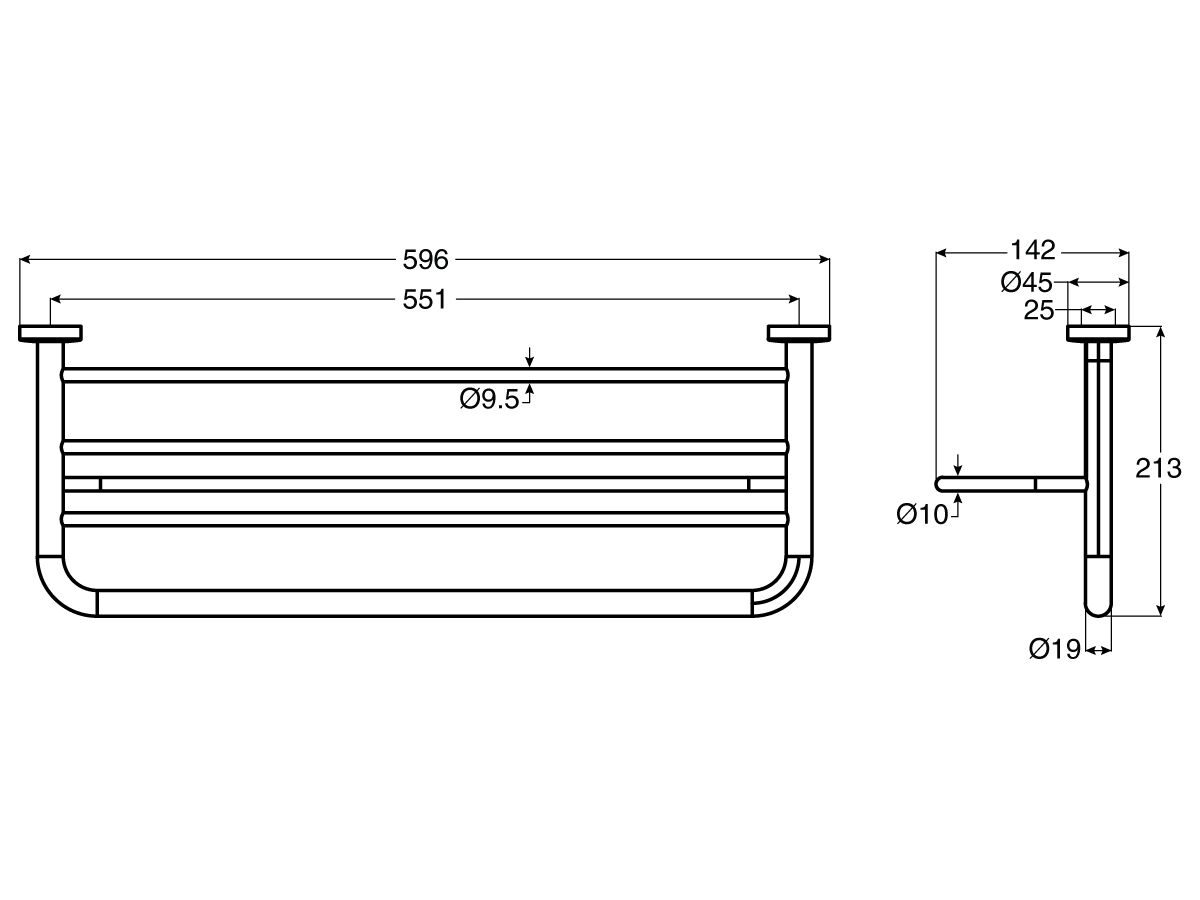 Posh Solus MK2 Towel Rack Chrome from Reece