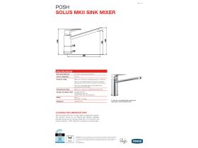 Technical Guide - Posh Solus MKII Deluxe Sink Mixer with Swivel Outlet Chrome Plated (4 Star)