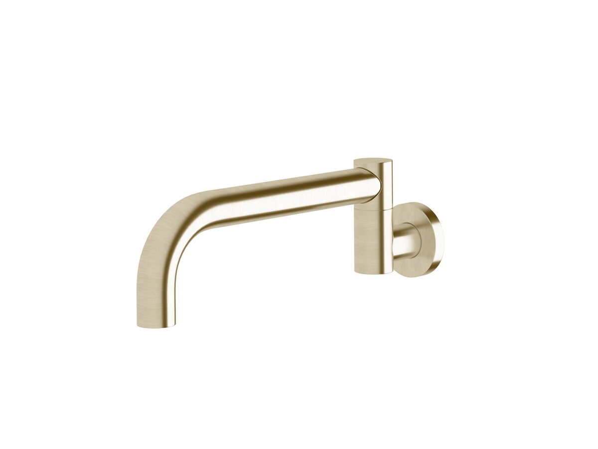 Scala Bath Outlet Swivel Curved 250mm LUX PVD Brushed Platinum Gold