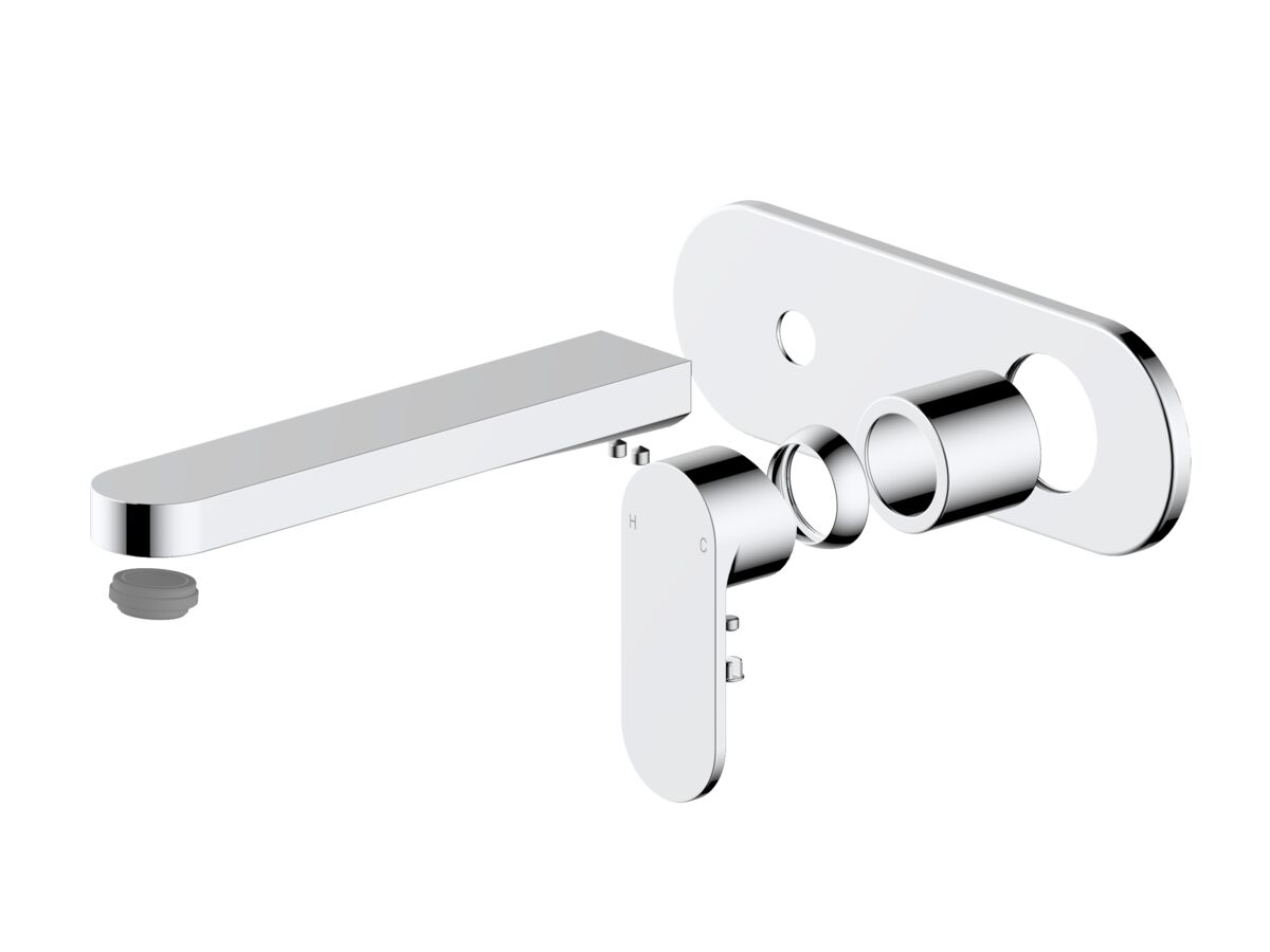 Hero - Mizu Soothe MK2 Wall Basin/Bath Mix Trimset Chrome (6 Star)