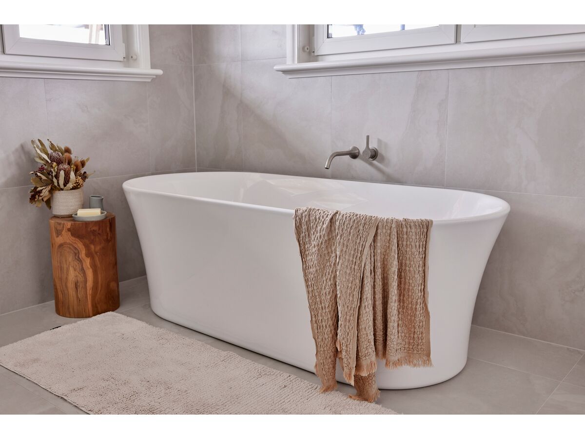 Roca Inspira Freestanding Bath with Overflow 1800mm x 800mm White from Reece