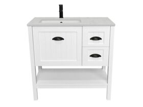 Kado Era Full Height Vanity Unit with Legs 1 Door & 2 Drawers with Under Counter Basin 900mm