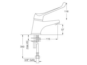 Posh Solus Basin Mixer 150mm Lever Handle Chrome (4 Star)