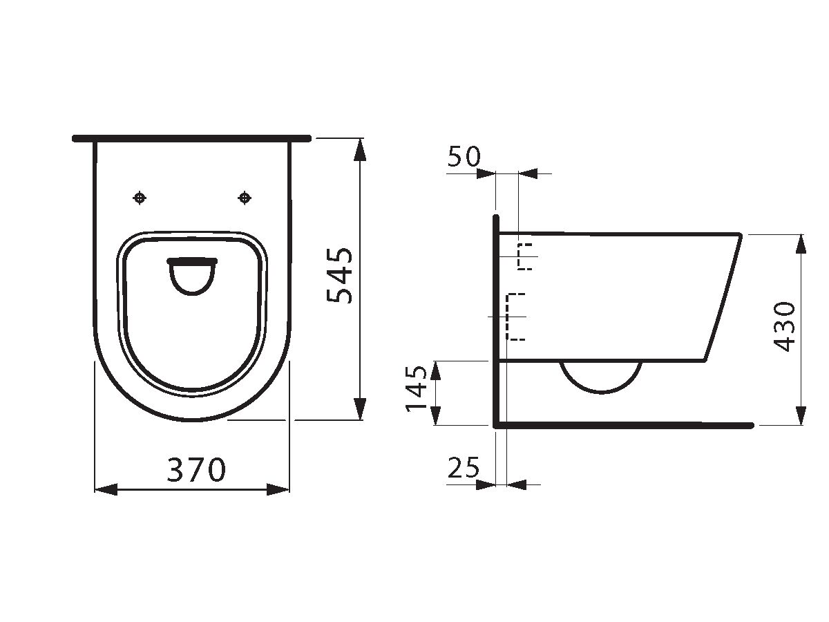 LAUFEN Kartell Wall Hung Pan with Soft Close Seat White (4 Star)