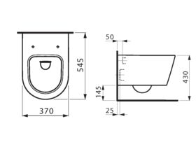 LAUFEN Kartell Wall Hung Pan with Soft Close Seat White (4 Star)
