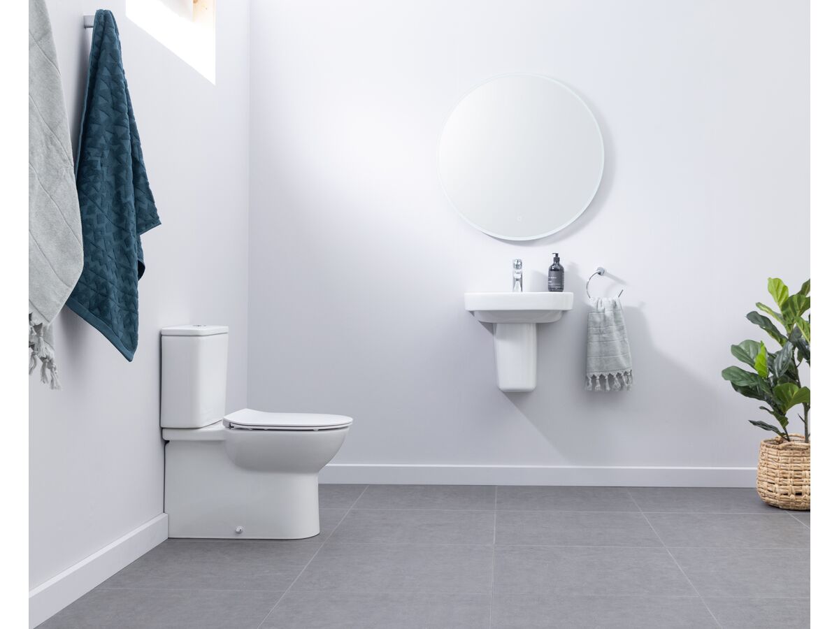 Roca Debba Rimless Close Coupled Back To Wall Bottom Inlet Toilet Suite 