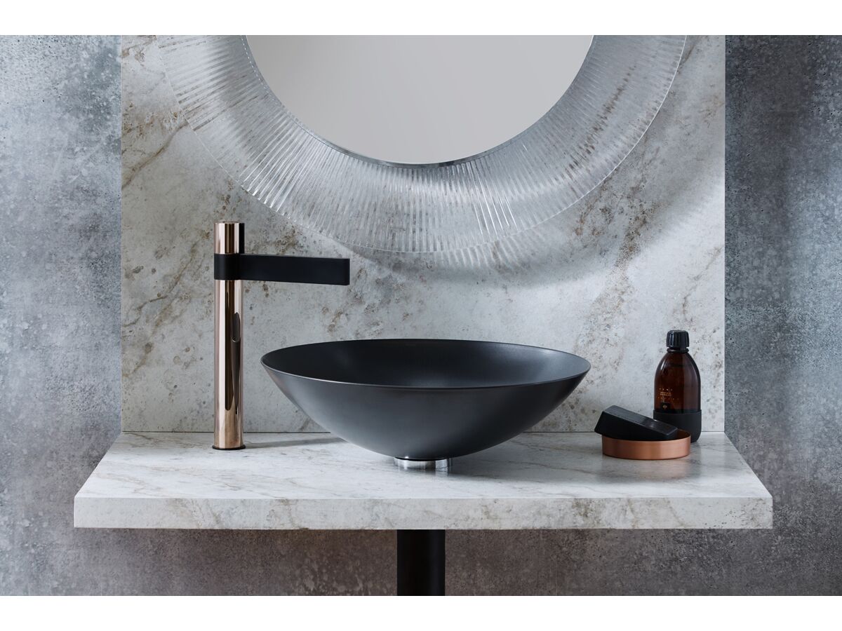 Alape Circa Above Counter Basin 450mm Matte Black from Reece