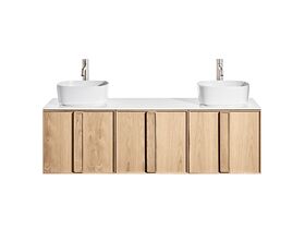 ISSY Adorn Above Counter or Semi Inset Wall Hung Vanity Unit with Three Drawers & Internal Shelves with Grande Handle 85