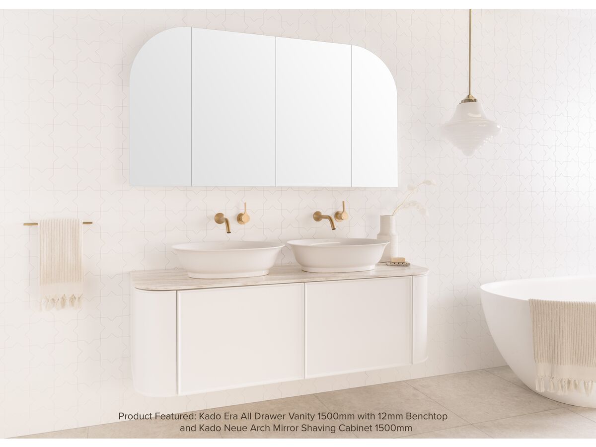 Kado Neue Arch 3 Door Mirror 1200mm from Reece