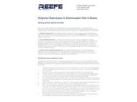 Installation Instructions - RSWP320-600 Stormwater Pump Station 600sq with Grate - RVC320