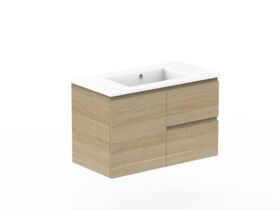 Posh Domaine Plus Conventional 900mm Wall Hung Vanity Cast Marble Top Centre Basin