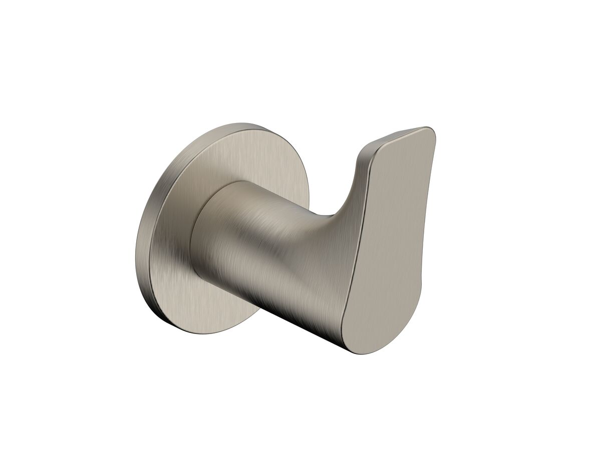 Mizu Silk Robe Hook Brushed Nickel from Reece