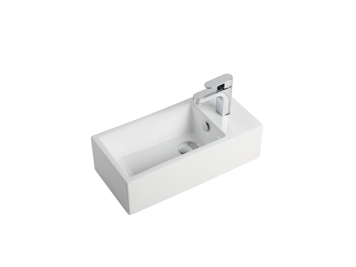 Posh Solus Mini Wall Basin 485mm x 240mm White