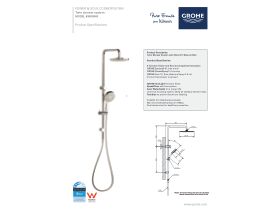 Technical Guide - GROHE Power & Soul Cosmopolitan Twin Shower Chrome (3 Star)