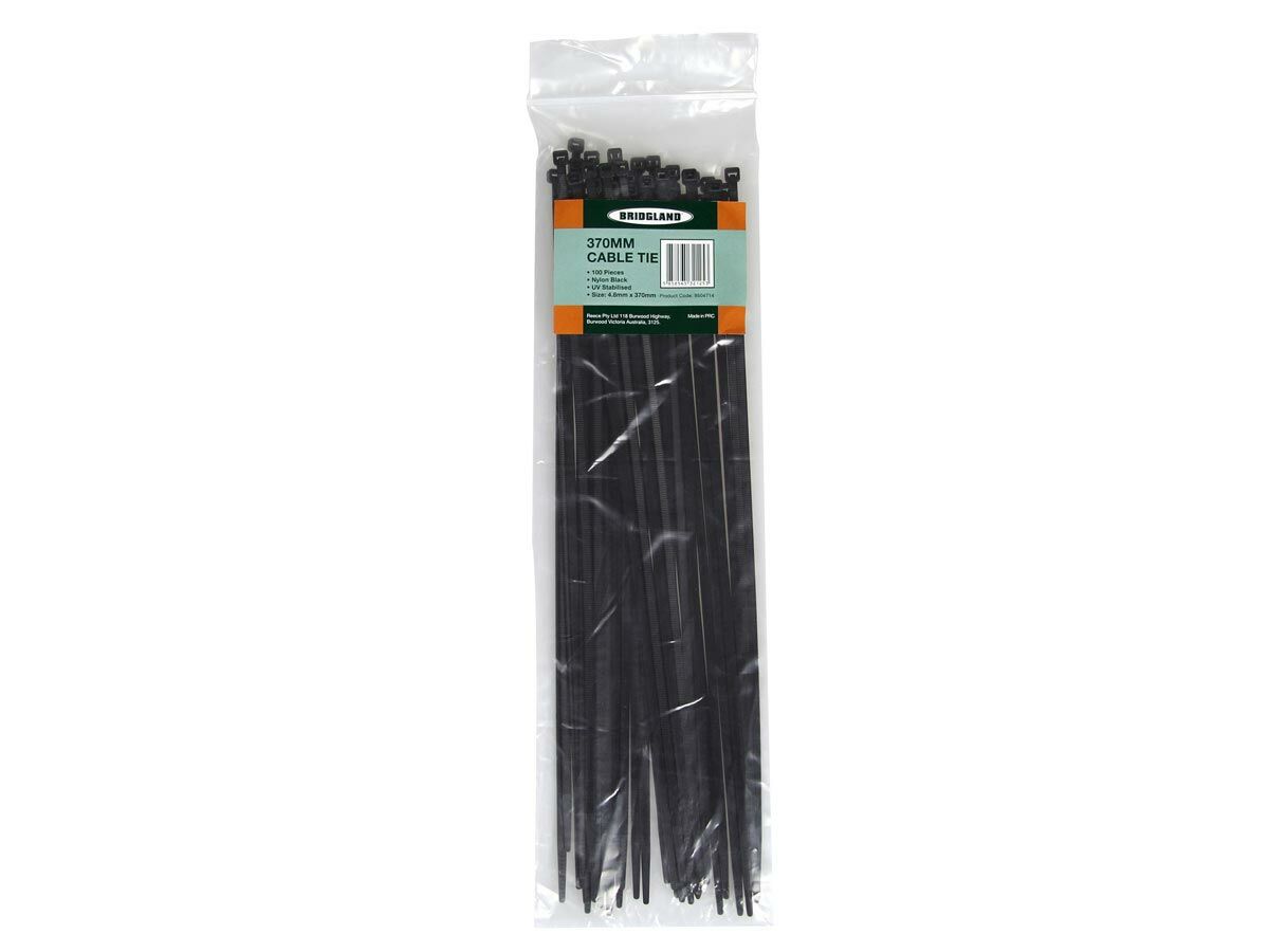 Bridgland Cable Ties 370mm x 4.8mm Black from Reece