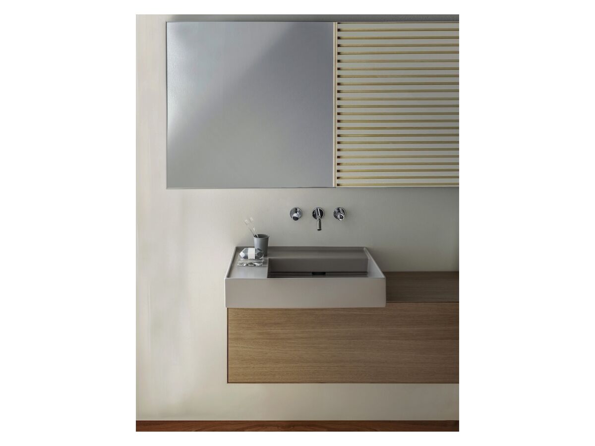 LAUFEN Kartell Wall/Counter Basin Right Hand Basin 1 Tap Hole 600x460 White