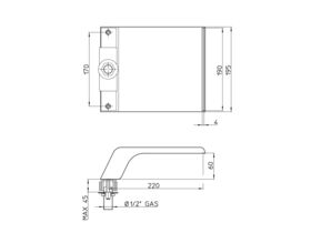 Teknobili Loop Bench Mounted Waterfall Bath Outlet Chrome