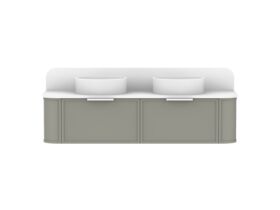 ADP Flo by Alisa & Lysandra All Drawer Vanity Unit Double Bowl 1500 Caesarstone Top 2 Drawers (No Basin)