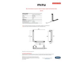 Specification Sheet - Mizu Drift Assisted Living 300 x 400mm 90 Degree Angled Grab Rail Matte Black