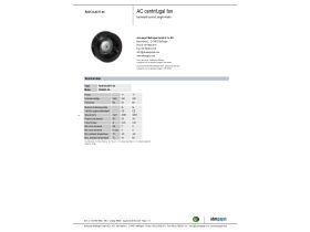 Specification Sheet - EBM Backward Curved Radial 133mm R2S133-AE17-05