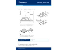 Installation Instructions - Westinghouse WHC642BC Ceramic 4 Zone Ceramic Glass 60cm Knob Control