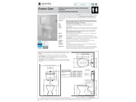 Specification Sheet - Caroma Cosmo Concealed Care Pan S Trap White (3 Star)