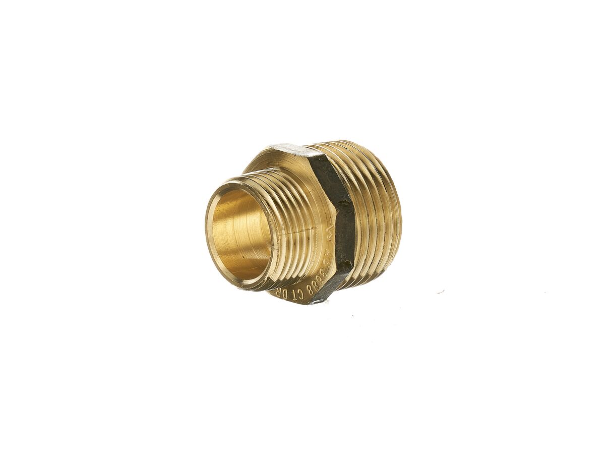 Nipple Hex Reducing Brass 25mm x 20mm