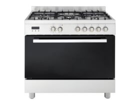 Inalto RU9EGB Dual Fuel Freestanding Oven Stainless Steel/Black 900mm