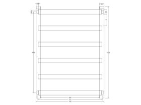 Milli Edge MK2 Heated Towel Rail 750mm x 1020mm Polished Stainless Steel