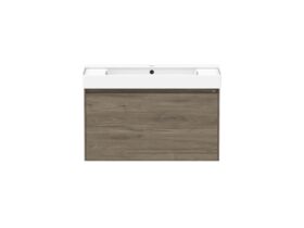 Roca Ona Vanity All Drawer Single Centre Bowl 800mm Dark Elm